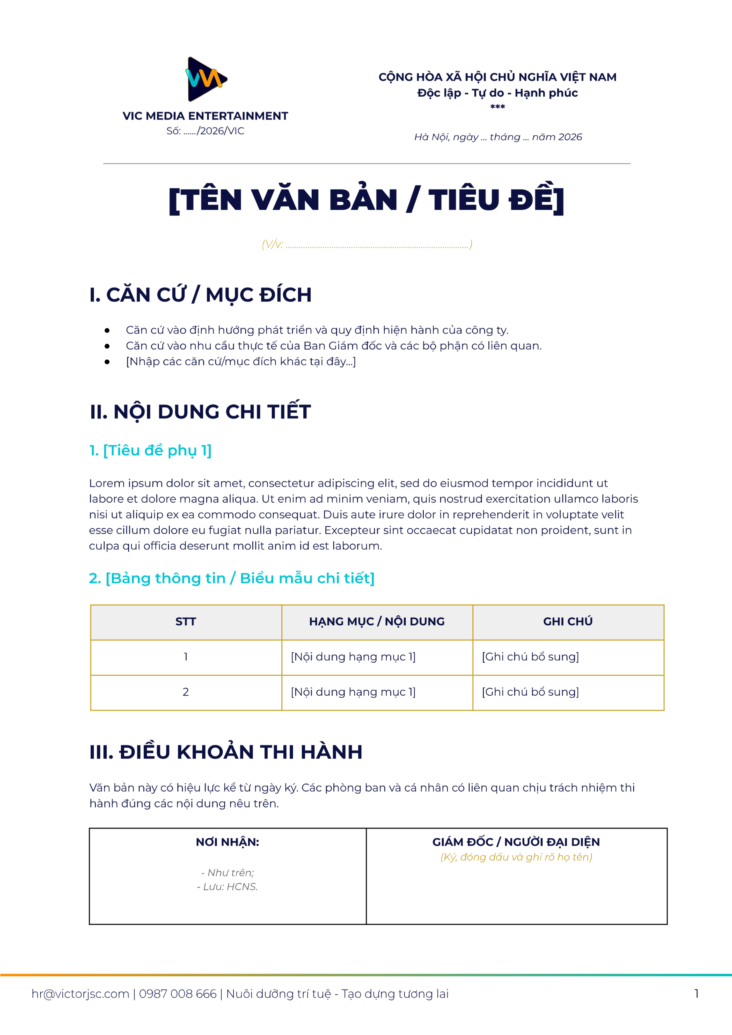 Ảnh scan template hành chính VIC Media 2026